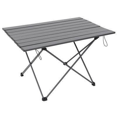 4. FOLDING TABLE 68x46x40CM GREY ALUMINUM IN A COVER