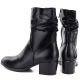 5. Women's high-heeled ankle boots with a gathered upper, black Vinceza 58682