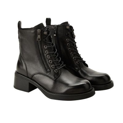 3. Lee Cooper women's shoes ankle boots black zipper ankle boots natural leather