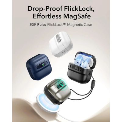 2. ESR Pulse Halolock Magsafe case for AirPods 4 - black