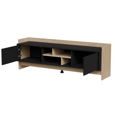 4. PORTO 2D TV cabinet 150x38x50 oak/black