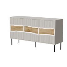INSERTO 3D chest of drawers 143.5x40x80 cashmere + LED