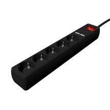 GEMBIRD POWER STRIP, SURGE PROTECTION 5XSCHUKO + 2XUSB, 1.5M, BLACK