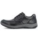 9. Men's comfortable leather shoes, width H, black, Rieker 03607-24