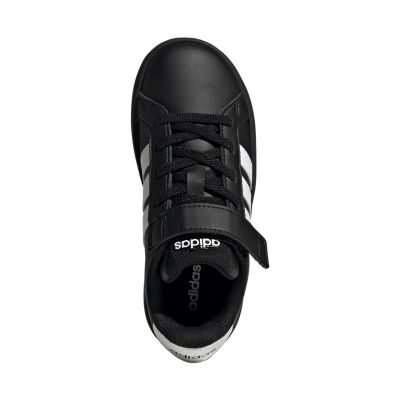 4. Adidas Grand Court 3.0 Kids Shoes Black and White KJ4369