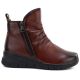 6. Women's brown leather wedge ankle boots Vinceza 133117