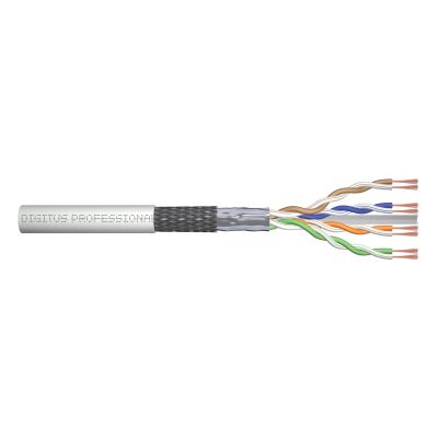 DIGITUS cat.6 stranded cable, SF/UTP, AWG 26/7, LSOH, 305m, gray, spool