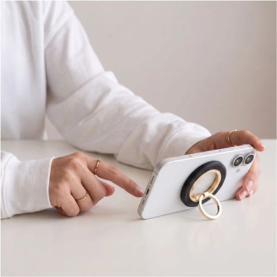 15. Tech-Protect MMR700 Lamano MagSafe Magnetic Phone Holder - Black and Gold