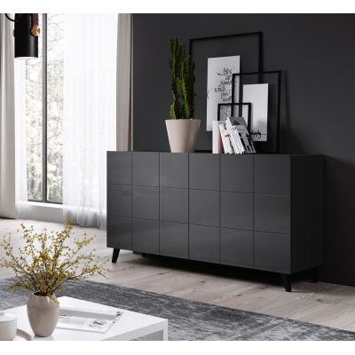 4. 2D REJA chest of drawers graphite gloss/graphite gloss