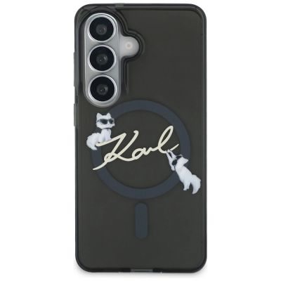 3. Karl Lagerfeld IML KC Script MagSafe Case for Samsung Galaxy S26 Plus - Black