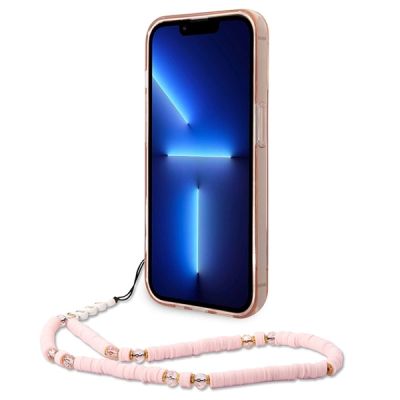 4. Guess GUHCP14XHGCOHP iPhone 14 Pro Max 6.7" pink/pink hardcase Translucent Pearl Strap