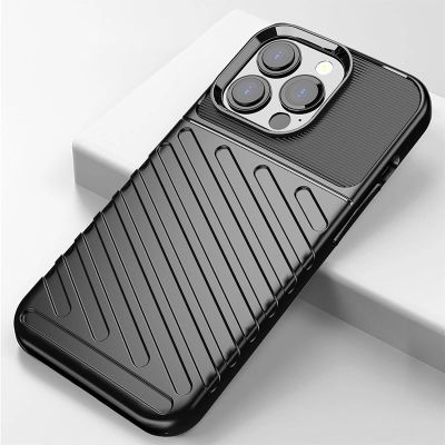 14. Thunder Case Flexible Tough Rugged Cover TPU Case for iPhone 13 Pro black
