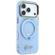 5. Guess IML Ring Stand 360 Script Metal Logo MagSafe Case for iPhone 17 Pro / 18 Pro - Light Blue