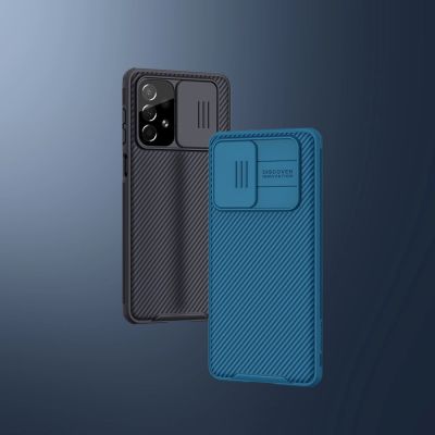 10. Nillkin CamShield Pro Case Armored Case Cover Camera Protector for Samsung Galaxy A73 Blue