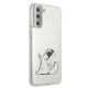 4. Karl Lagerfeld Choupette Fun Case for Samsung Galaxy S21+ - Transparent