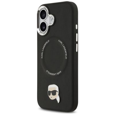 2. Karl Lagerfeld Karl Pin MagSafe Case for iPhone 17 - Black