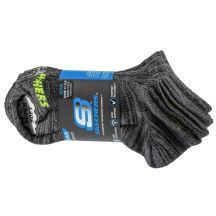 Skechers 6pk Boys No Terry Socks S112222-BLK Black 31-34