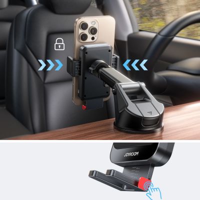 3. Joyroom JR-ZS241S car mount with inductive charger for dashboard - black