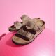 14. Birkenstock Arizona Soft Footbed Oiled Leather Tabacco Brown Narrow Women's/Men's Slides (0552813)