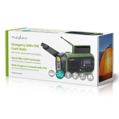 9. Nedis RDDBCR2000GN Portable Digital Radio Black, Green