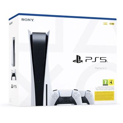 4. Sony PlayStation 5 Slim 1Tb white console + 2 controllers