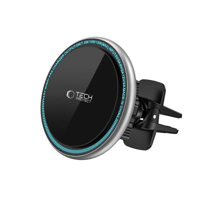 3. Tech-Protect A2 Car Phone Holder with MagSafe 15W Inductive Charger for Air Vent - Black