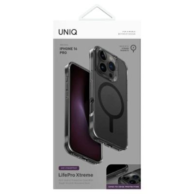 4. Uniq LifePro Xtreme Magclick Charging Case for iPhone 16 Pro - Gray