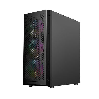 5. GEMBIRD FORNAX 400X MIDI-TOWER CASE (2X USB 3.0, 1X USB 2.0, HD AUDIO, GLASS SIDE PANEL, ARGB BACKLIGHT) BLACK