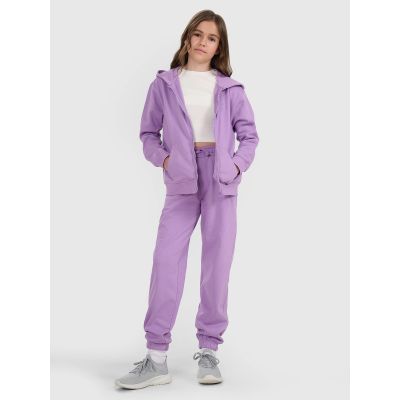 3. Girls' sweatshirt with a hood, 4F 4FJRAW25TSWSF2466-51S