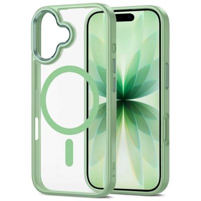 3. Tech-Protect MagMat MagSafe Case for iPhone 17 - Transparent Green