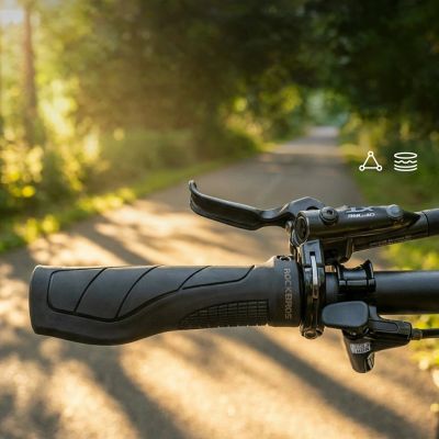 2. Rockbros G326PL Bicycle Grips - Black