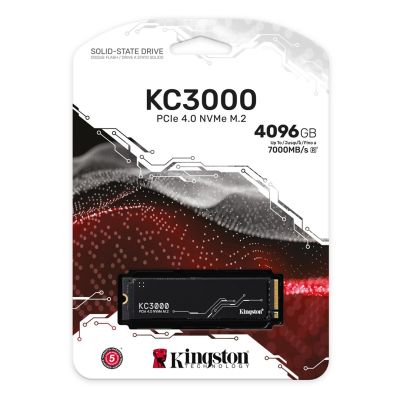 3. Kingston KC3000 SSD (4TB; M.2 2280; PCIe 4.0 x4 NVMe; SKC3000D/4096G)
