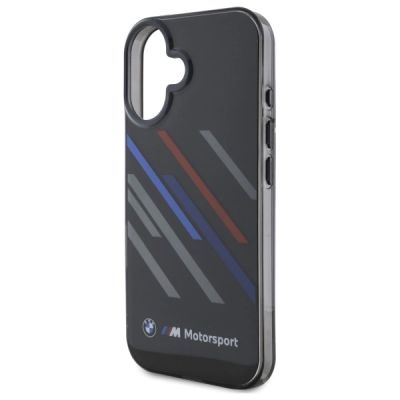 6. BMW Motosport IML Random Stripes iPhone 16 Plus Case - Black