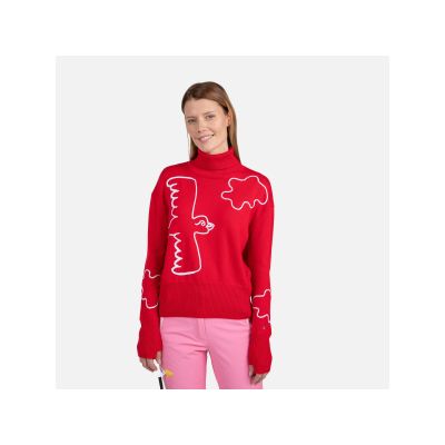 7. Rossignol W Jcc Roll Neck Sweater Red