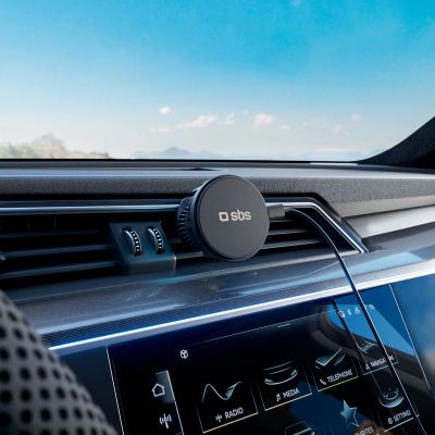 6. Smartphone holder with inductive charger SBS TESUPFANWIR15W 15W for air vent, with cooling - black