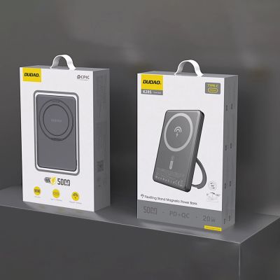 2. Dudao K28S 20W PD 5000mAh Powerbank with MagSafe and Stand - Gray