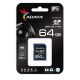 2. ADATA Premier Pro SDXC 64 GB Class 10 UHS-I/U3 V30