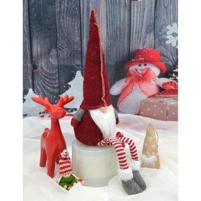 8. DECORATIVE gnome dwarf 30+15cm red