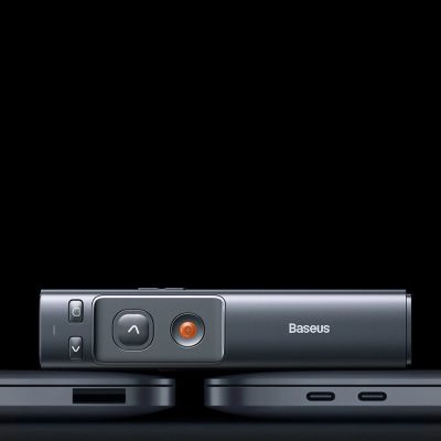 13. Baseus Orange Dot Wireless Presentation Laser Pointer - Gray (with battery)