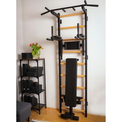9. Exercise Dip Station with Back Support for BenchK Wall Bars DB1B