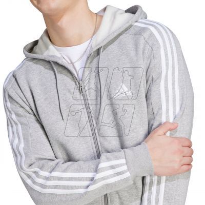 6. adidas Essentials Fleece 3-Stripes Full-Zip M sweatshirt IJ6479