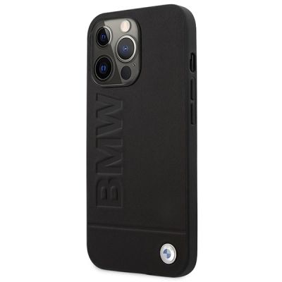 2. Etui BMW BMHMP14LSLLBK iPhone 14 Pro 6,1" czarny/black hardcase Signature Logo Imprint Magsafe