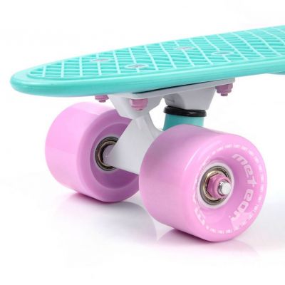 3. METEOR PLASTIC SKATEBOARD MATT pink and minth/minth and pink/white 23999
