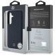 8. Mercedes Leather Debossed Lines MagSafe Case for Samsung Galaxy S25 - Blue