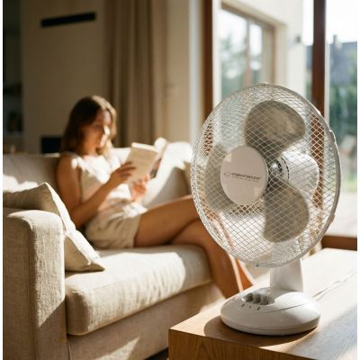 5. Esperanza Zephyr EHF004WE desk fan (white, gray)