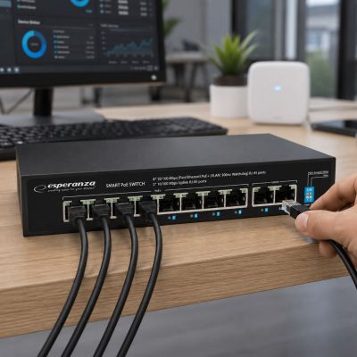 6. ESPERANZA SWITCH 10-PORT POE 10/100M 96W SPOTTER ENS106