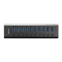 Lindy 43370 USB 3.2 Gen 1 (3.1 Gen 1) Type-B 5000 Mbit/s Hubs and Concentrators Black