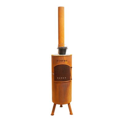 20. BF Bongiano LP rusty garden fireplace