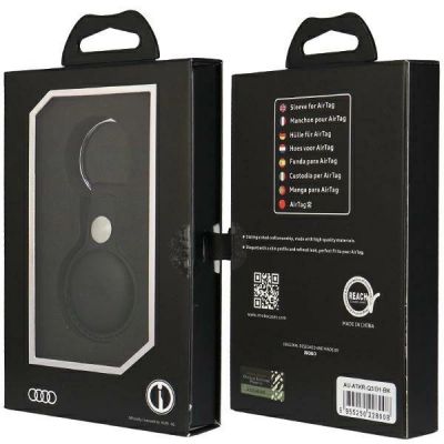 7. Audi Synthetic Leather AirTag case - black