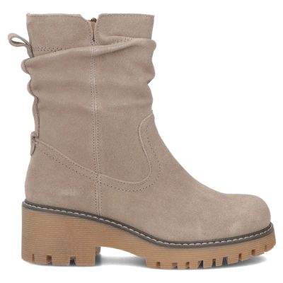 2. Women’s Beige Ruched Leather Ankle Boots Filippo DBT6402